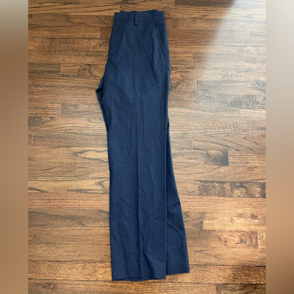Bonobos jet setter wool suit pants size 31 standard fit navy w maroon plaid
